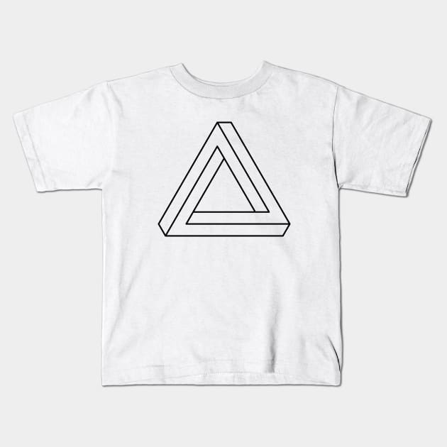Impossible Shapes – Optical Illusion - Geometric Designs Kids T-Shirt by info@dopositive.co.uk